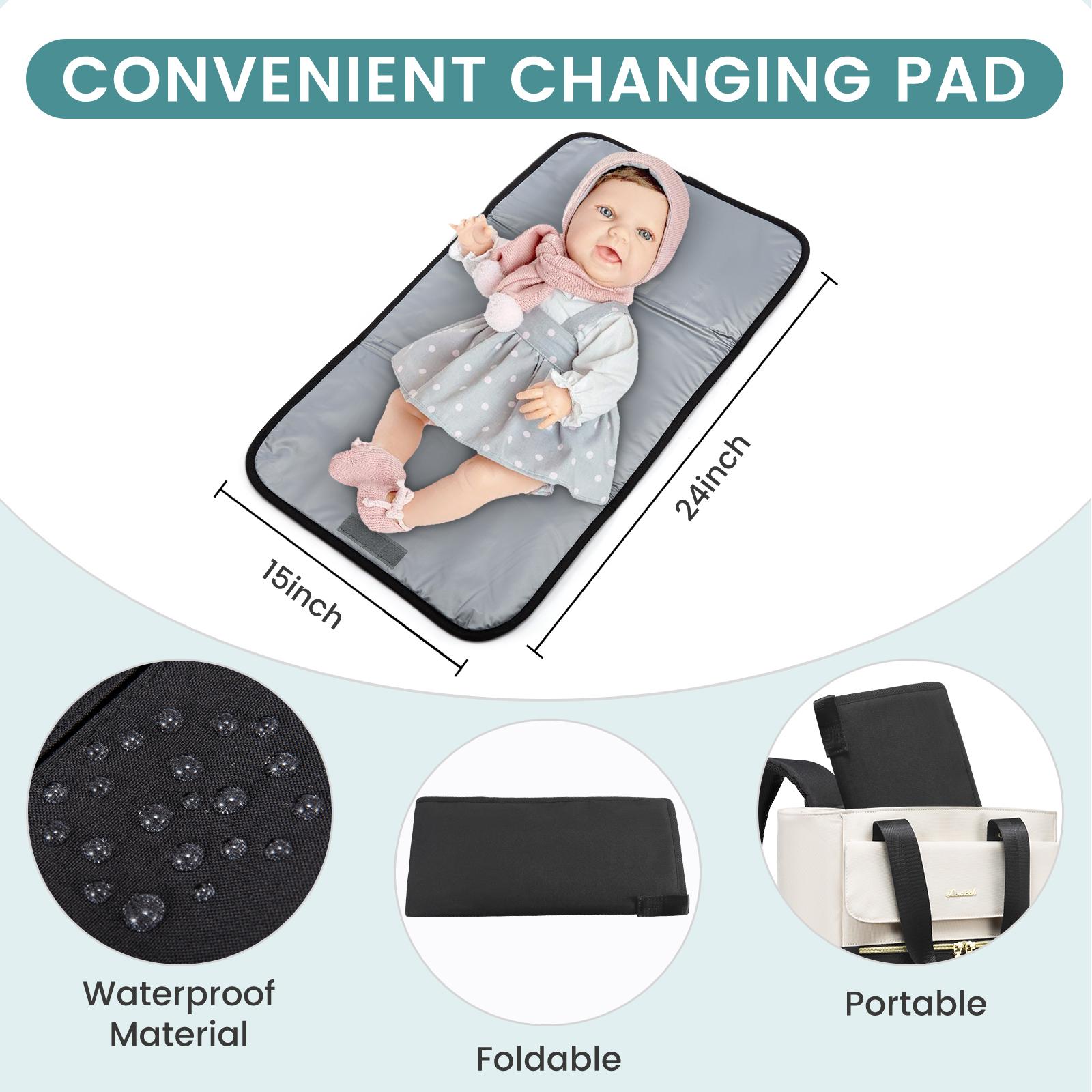 LOVEVOOK Diaper Bag Backpack with Changing Pad, Diaper Bag Tote with Insulated Pockets, Large Diaper Bag with Pacifier Case,Anti-Theft Travel Backpack for Women, Gift for Valentine's Day