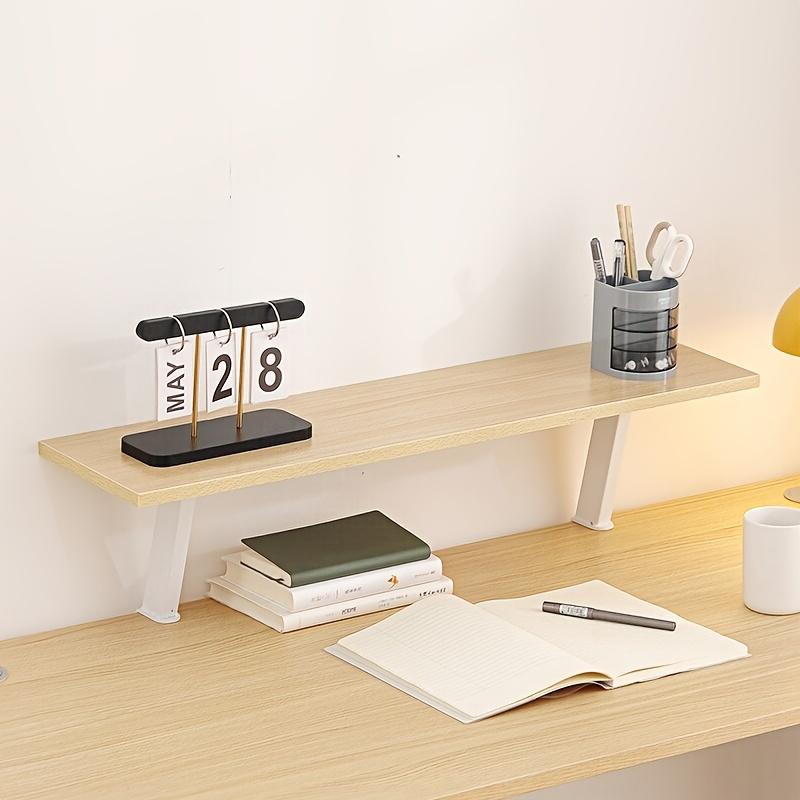 1 Piece Floating Desktop Shelf Rectangular Wall Mounted Multi Layer Storage Rack for Home Office Book Pen Organizer Thanksgiving Christmas Gift