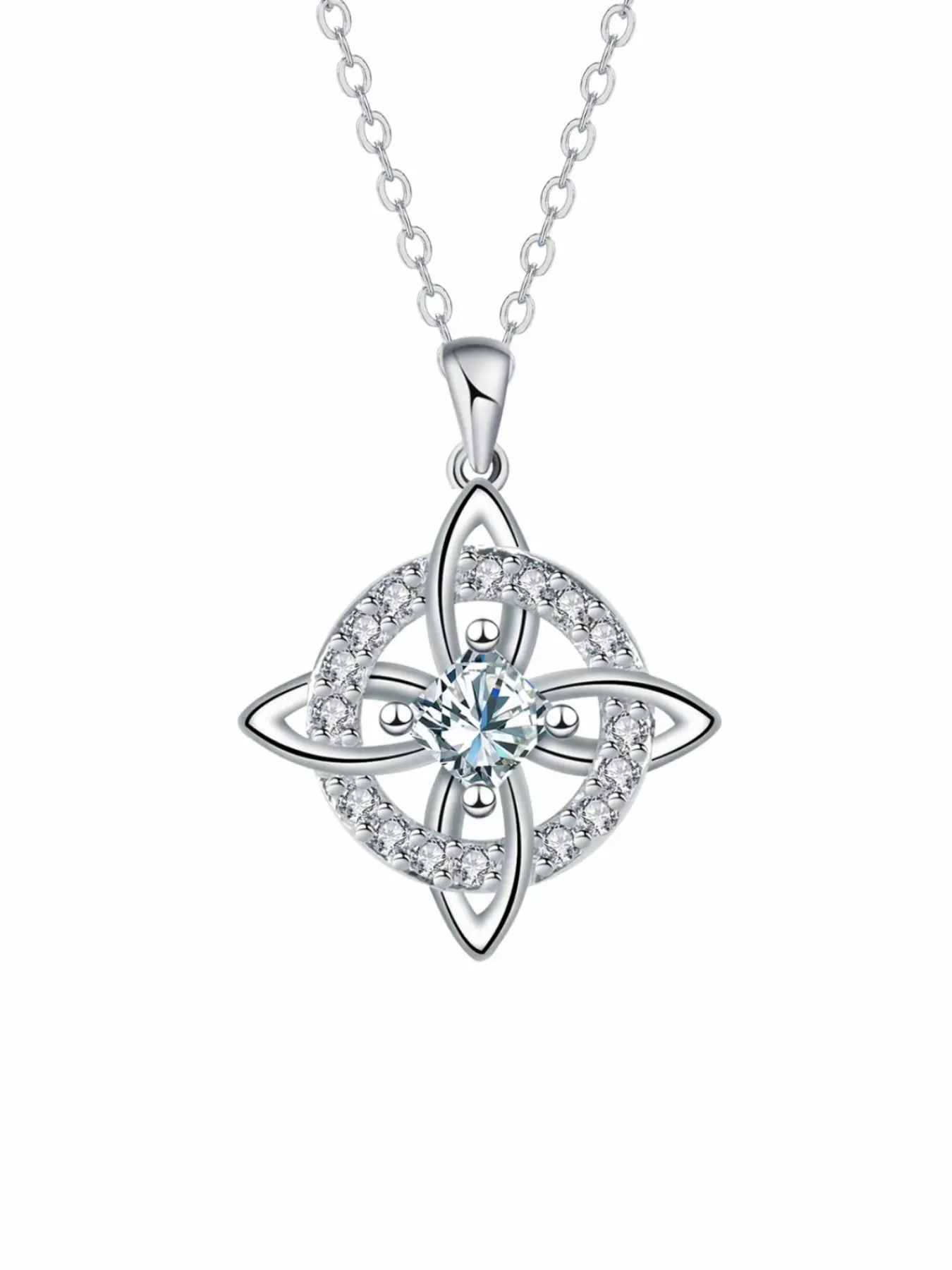 Witches Knot Cubic Zirconia Necklace Hecate Goddess of Witches with Celtic Knot Design Necklace Goddess Jewlery Collar De Amuleto De Proteción Pendientes Copper with Aritificial Gemstone Cubic Zirconia Fashion Jewelry Accessories Gift for Women