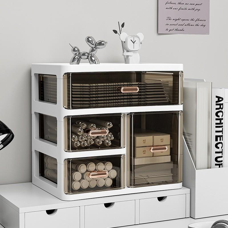 Transparent Multi-Layer Storage Box with Drawers, Cosmetic & Jewelry Organizer, Bedroom Storage Organizer, Perfect Gift for Beauty Enthusiasts & Women