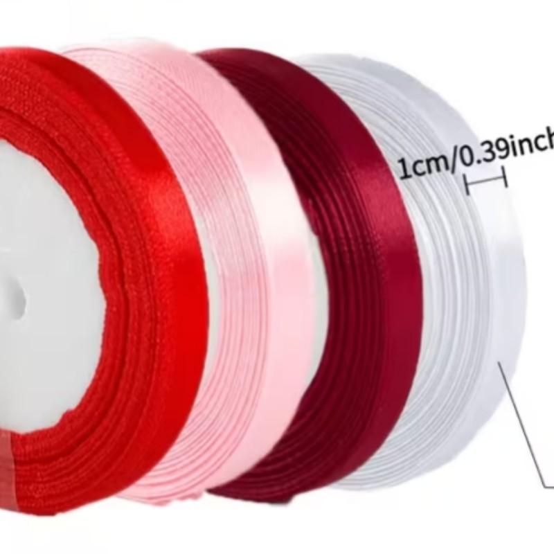 1cm Satin Ribbon Bow DIY Craft Material, Wedding Gift Packaging Supplies, Valentine Christmas Decoration, Party Home Decor Accessories