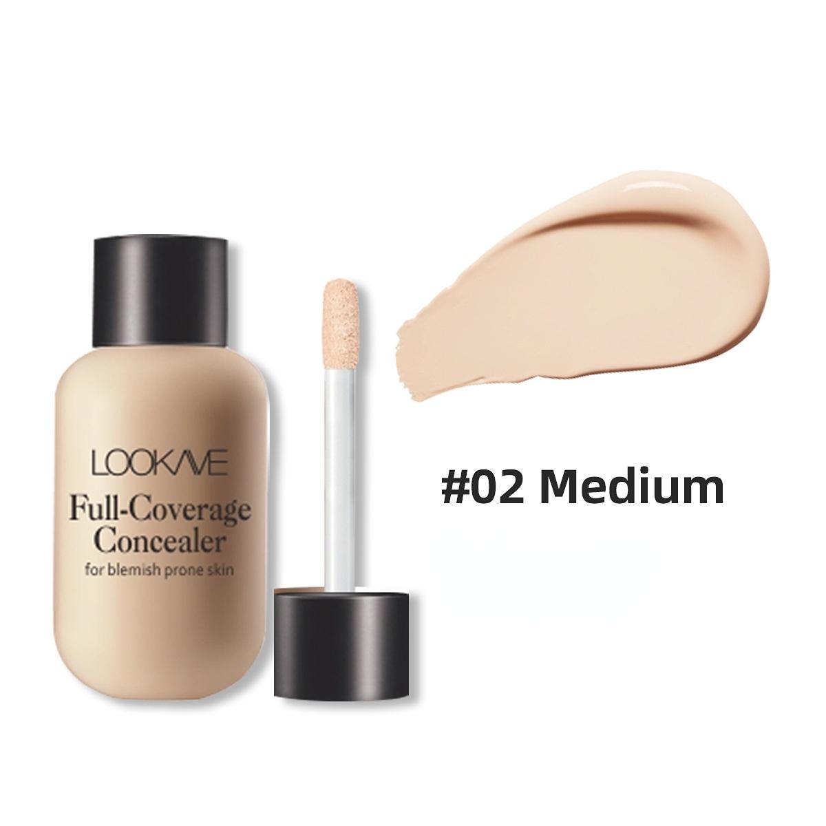 Lightweight and Compact Mini Liquid Concealer - High Coverage To Conceal Blemishes, Dark Circles, and Imperfections, Travel-sized.