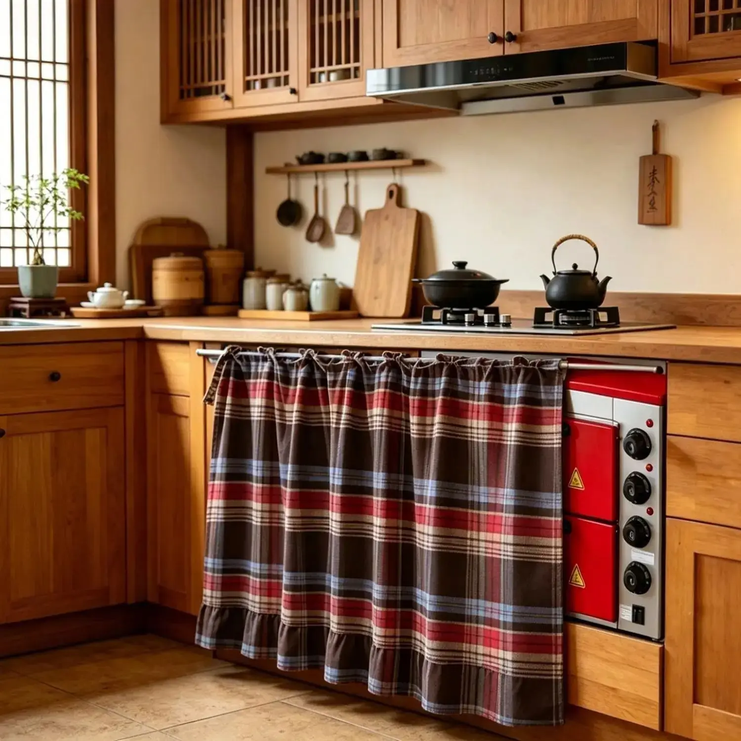 Coffee-Colored Christmas Plaid
