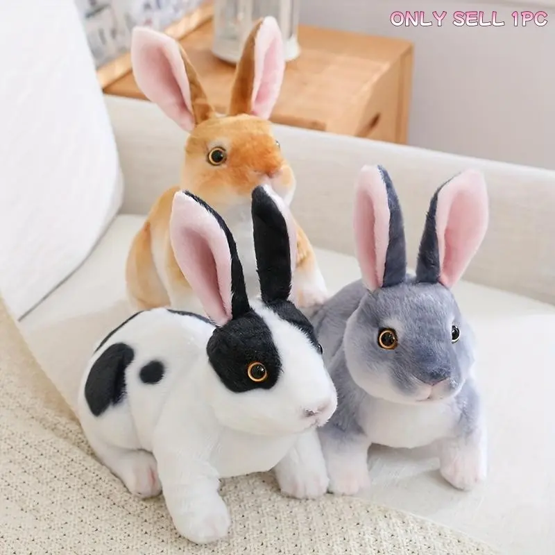 16cm/6.29in Rabbit Plush Toys, 1 Count Simulation Rabbit Toys Cute Rabbit Plushies Cartoon Rabbit Pillow for Bedroom