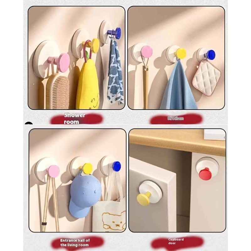 10pcs multifunctional hook suit, random color, strong wall hanging design without drilling