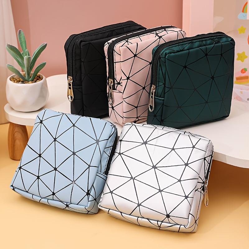 A Sanitary Napkin Storage Bag, a Cosmetic Organizer, a Multifunctional Storage Pouch, a Bag for On-The-Go, Suitable for Students And to Store Coins, Cosmetics, And a Portable Menstrual Bag for Feminine Products Like Pads And Tampons