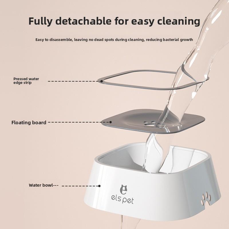 No-Spill Pet Floating Drinking Bowl Anti-Overflow Car Water Dispenser for Small & Medium Pets
