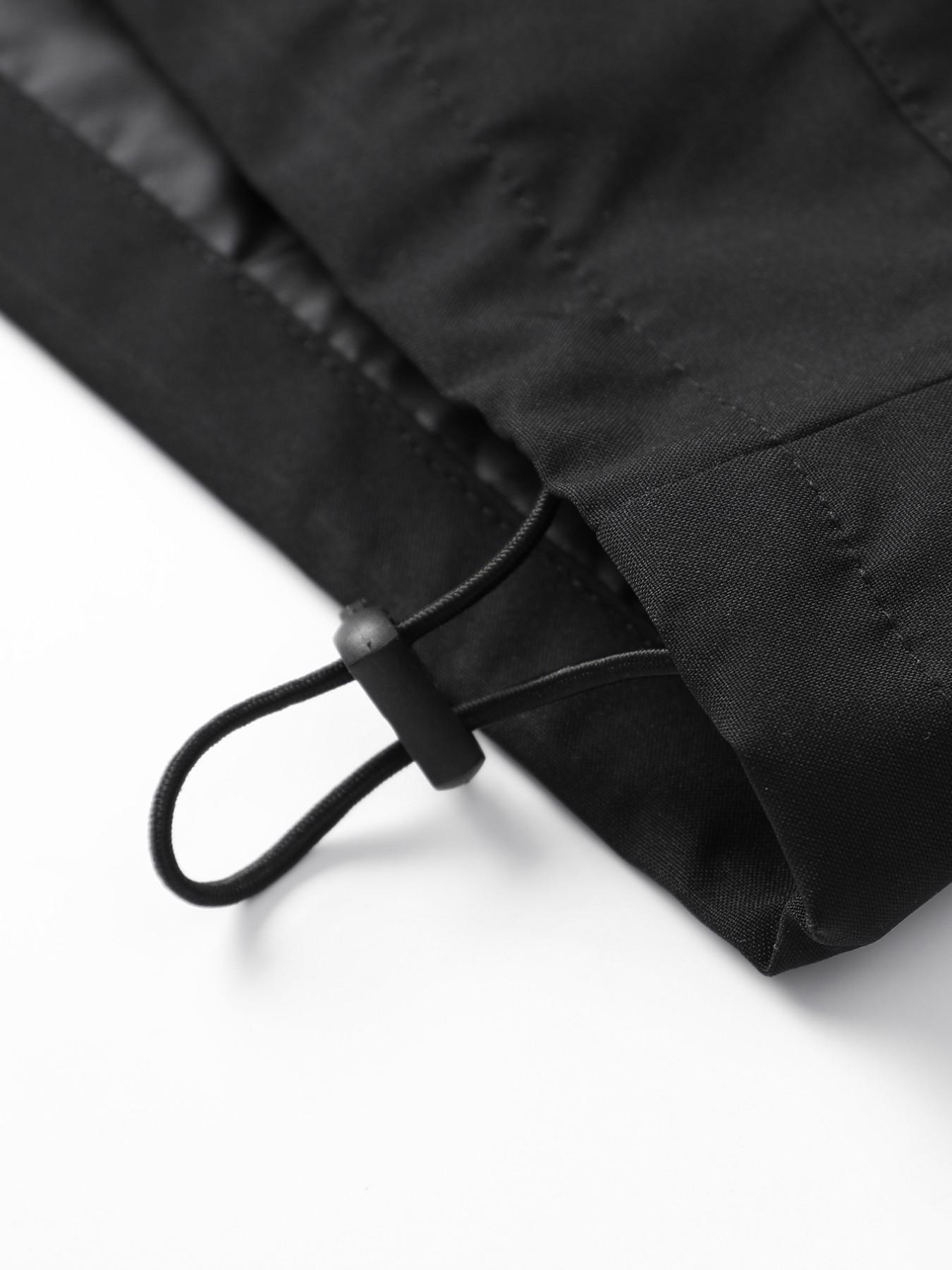 Men's Casual Workwear Zipper Jacket, Windproof Anti-Wrinkle Fabric, Stand Collar, Practical Pockets, Fashion Letter Print, Loose Fit