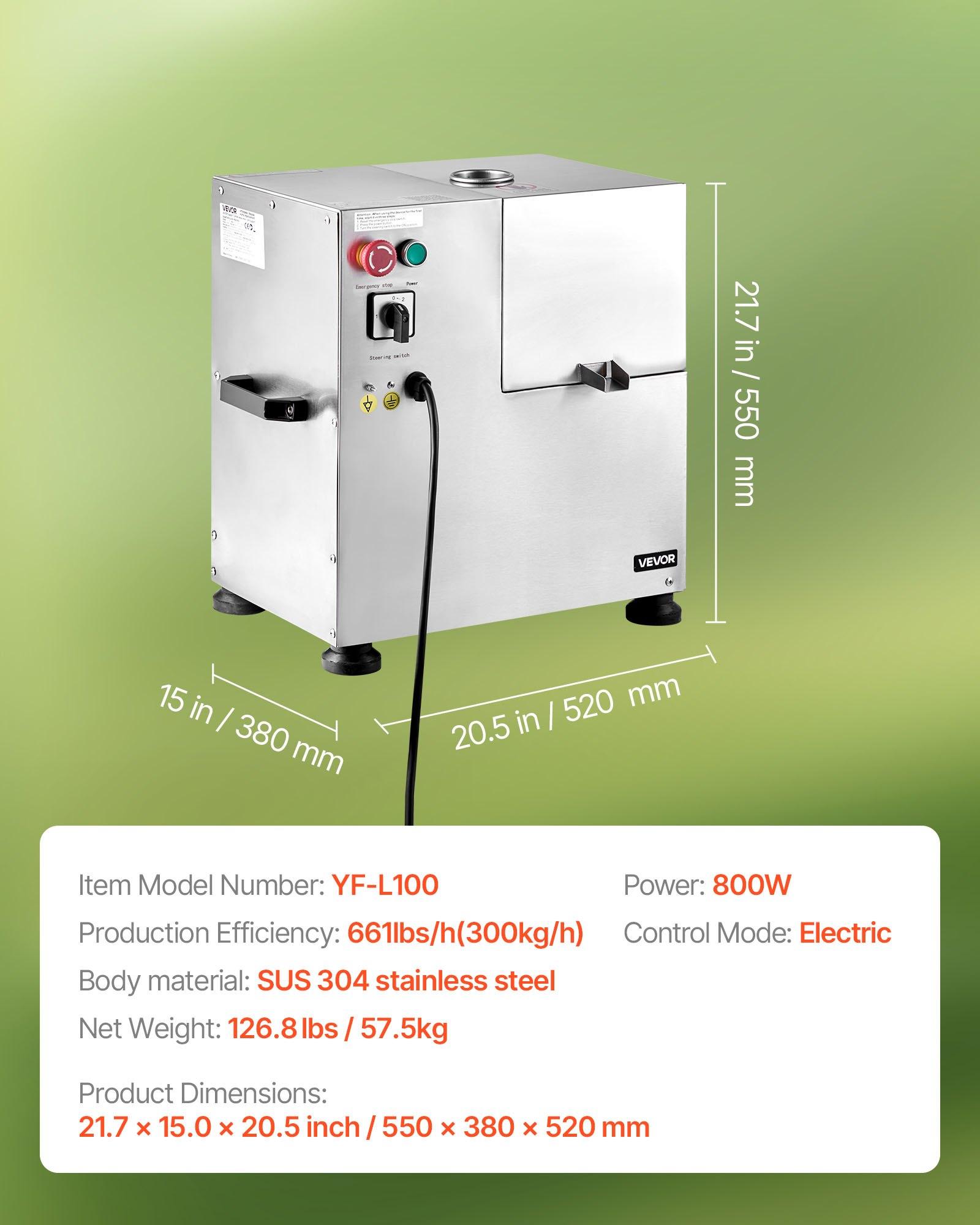 【DealsForYouDays】VEVOR Commercial Sugar Cane Juicer, 800W Electric Sugarcane Juicer Machine with 661LBS/H High Output, 4 Stainless Steel Rollers, Sugar Cane Press Juice Extractor Squeezer for Home/Commercial Use