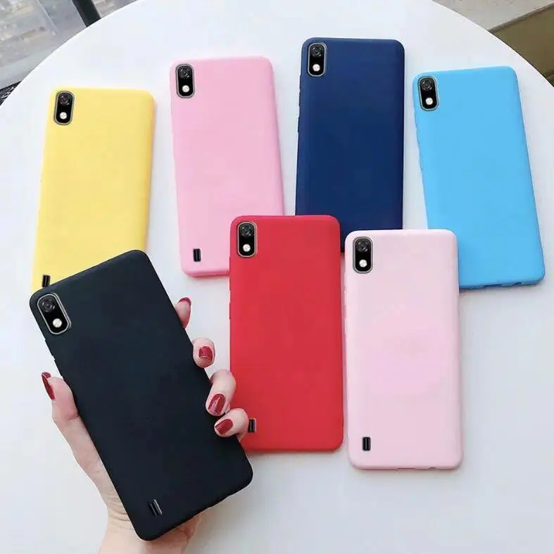 Case For Samsung galaxy A10 A10E A20 A20E A30 A40 A50 A70 A01 A02 S A11 A21 A31 A41 A51 A71 Candy color Silicone TPU Back Cover