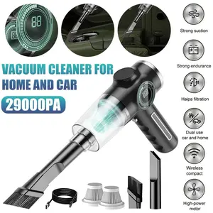 Handheld Vacuum Cordless Rechargeable, Portable Car Vacuum Cleaner with Dual Filters for Home, Elegant Black#fathersdaygift