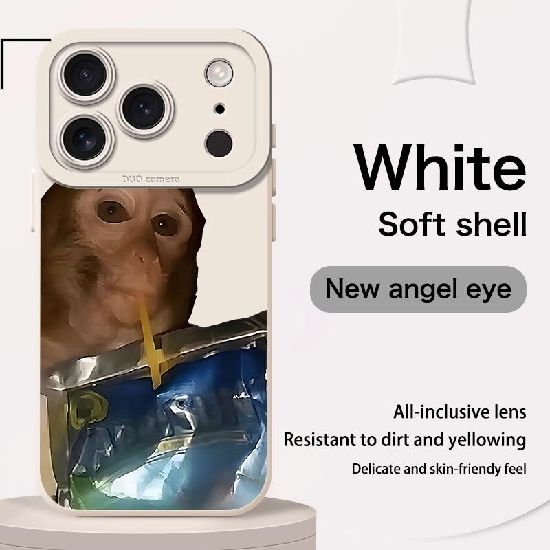 Cute Monkey Pattern Phone Case , TPU Soft Silicone, Fully Protected and Shockproof For iPhone 17 16 15 Pro Max 14 13 12 11 X Plus Air Mini Funny Clown