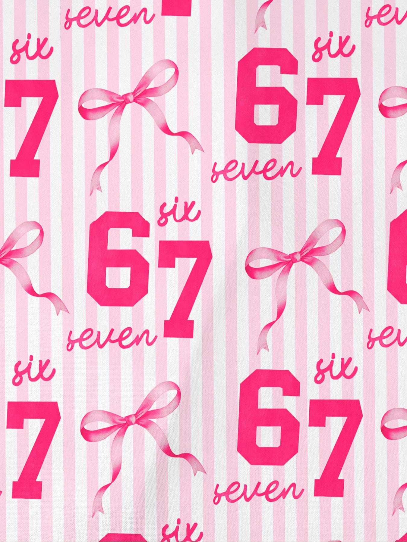 Striped Pajama Set, Fire-Retardant Button-Front Ruffled Shirt & Elastic-Waist Shorts, Casual Cartoon Print Sleepwear