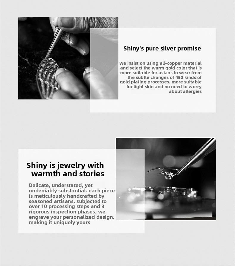 {Set} Four-leaf clover copper alloy earrings and necklace for women 2025 simple, light luxury, elegant, niche design collarbone chain