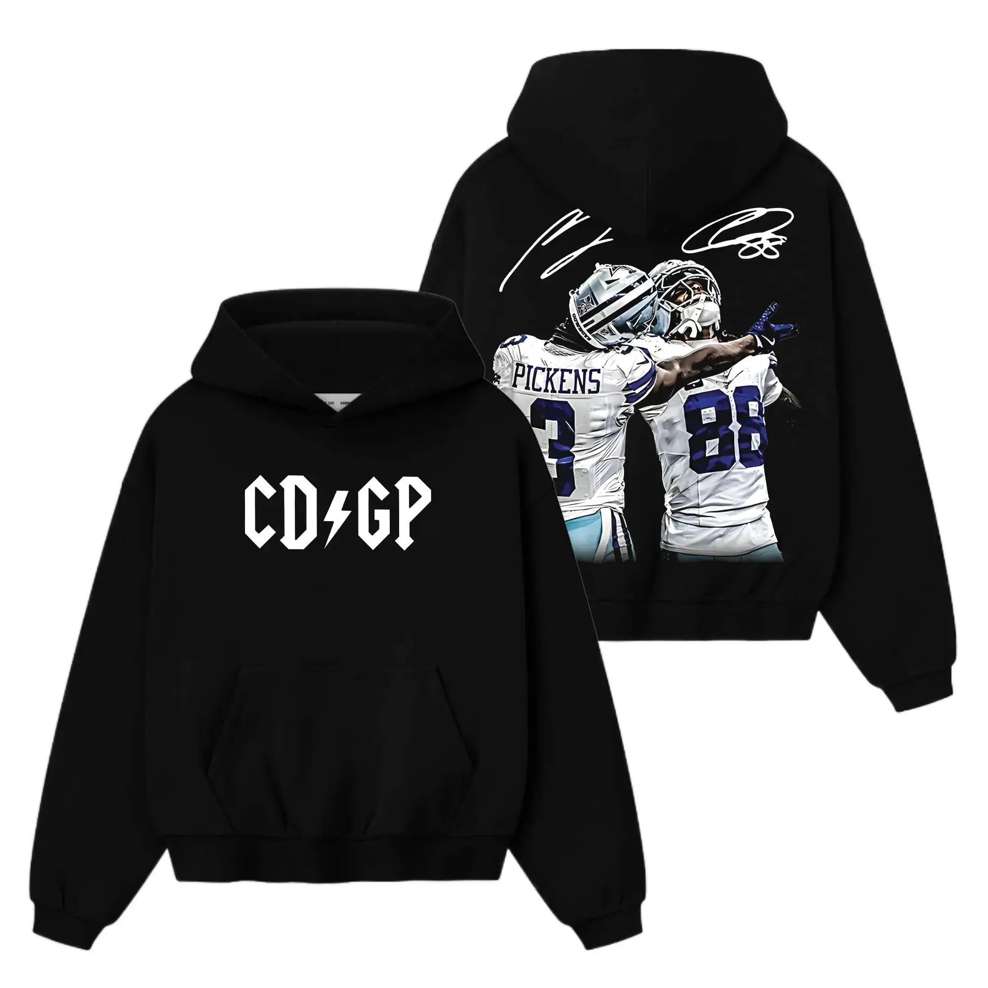 [Sale Up To 50%] Unisex 'CDxGP' Ceedee Lamb and George Pickens For Cowboys Nation Cotton T-Shirt Sweatshirt Hoodie (Made In US), Cowboys Football Fans Hoodie Shirt, Gift For Football Fans, Game Day Outfit