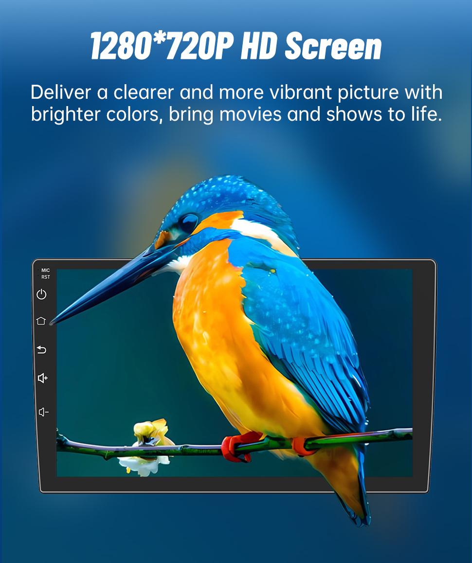 Car Stereo for Toyota Tundra 2007-2013 & Toyota Sequoia 2008-2018 touch screen has Android Auto Wireless Carplay, Bluetooth WIFI supports GPS Navigation