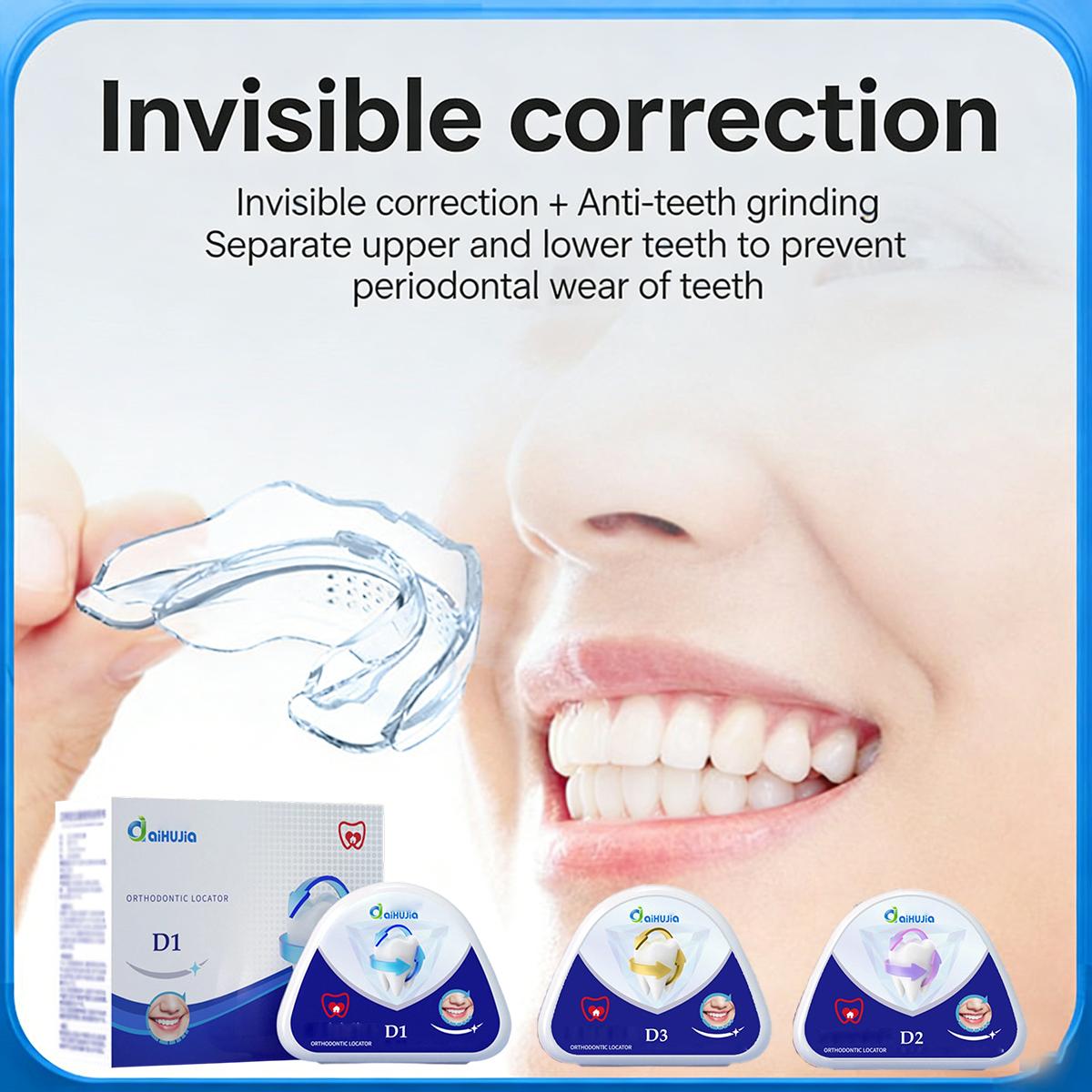 3pcs Adult Teeth Aligner Set with 3-Stage System, Clear U-Shaped Dental Tray, Elastic Fit Technology, Overbite and Underbite Correction, Night Grinding Mouth Guard, Nightguards for grinding teeth