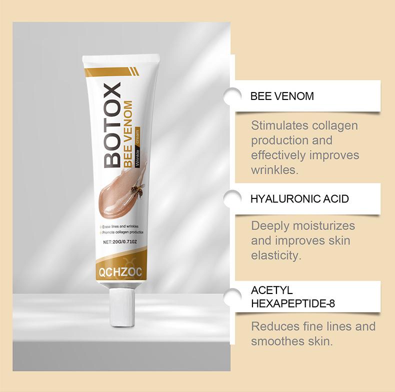 Bee Venom Anti-Wrinkle Cream, Firming &, Moisturizing & Hydrating, Antioxidant Repair, Suitable for All Skin Types