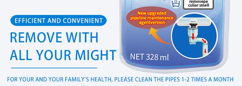 YUJIAS Pipe Cleaning Agent for Kitchen & Toilet   For Routine Maintenance & Minor Clogs | Powder Formula | 328ml