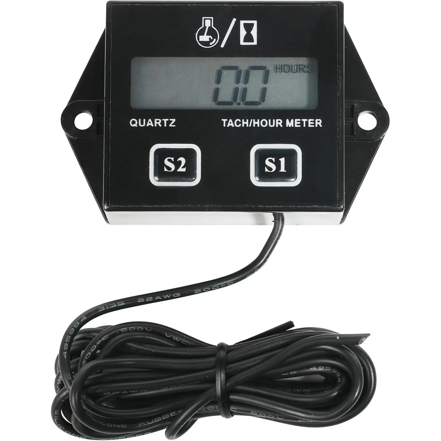 Small Engine Tachometer, Waterproof Inductive RPM Gauge for Chainsaw Marine ATV Motorcycle UTV Lawn Mower