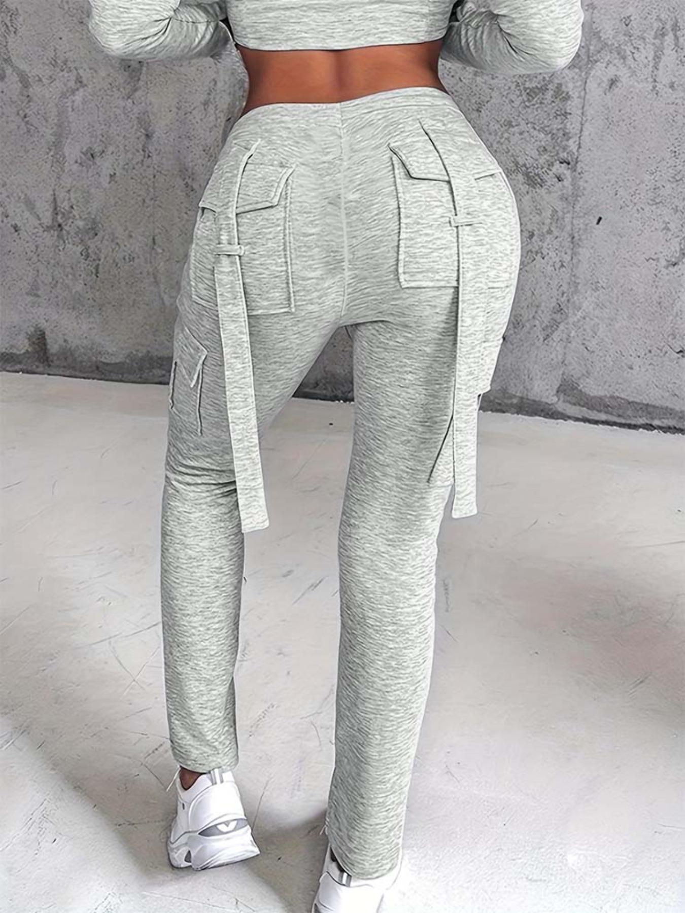 Women's Plain Pocket   Jogger Pants, Casual Comfy Sweatpants for Daily Wear, Ladies Bottoms for All Seasons