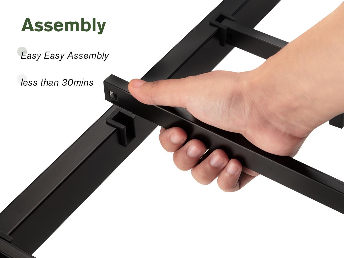 MUTICOR Full/ Queen/ King Metal Platform Bed Frame with Victorian Style Wrought Iron-Art Headboard/Footboard,【Frame Only No Mattress】No Box Spring Required,Black#TikTokShopBlackFriday #ChristmasGifts