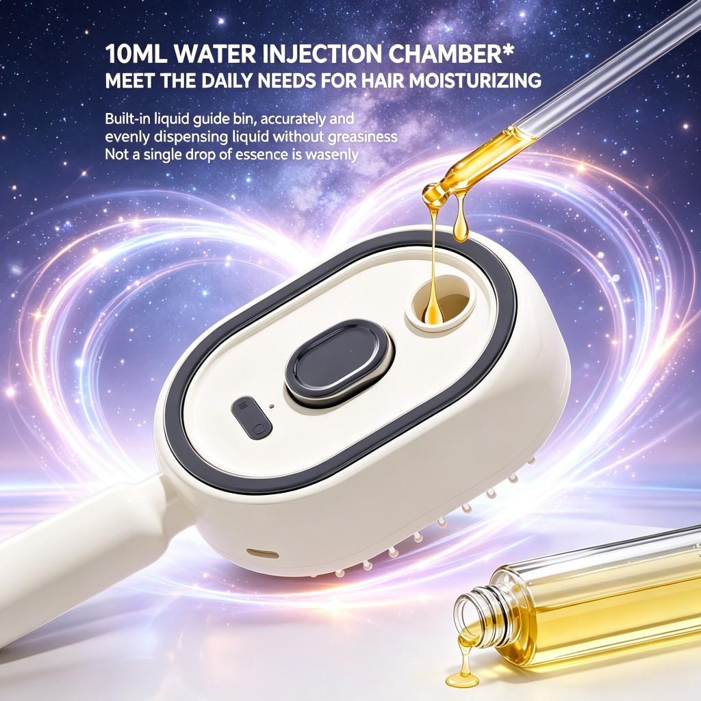 Upgrade Self-Cleaning Spray Massage Comb, Anti-Static Ion Hair Brush, Essential Oil Diffusing Styling Comb, Hair Detangling Comb, Hair Styling Tools, Hair Detangler, Perfect Gift for Friends and Mom