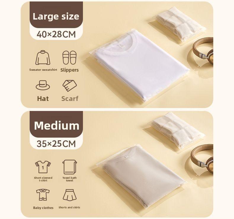 Premium Frosted Zipper Storage Bags - Waterproof, Reusable Travel & Closet Organizers