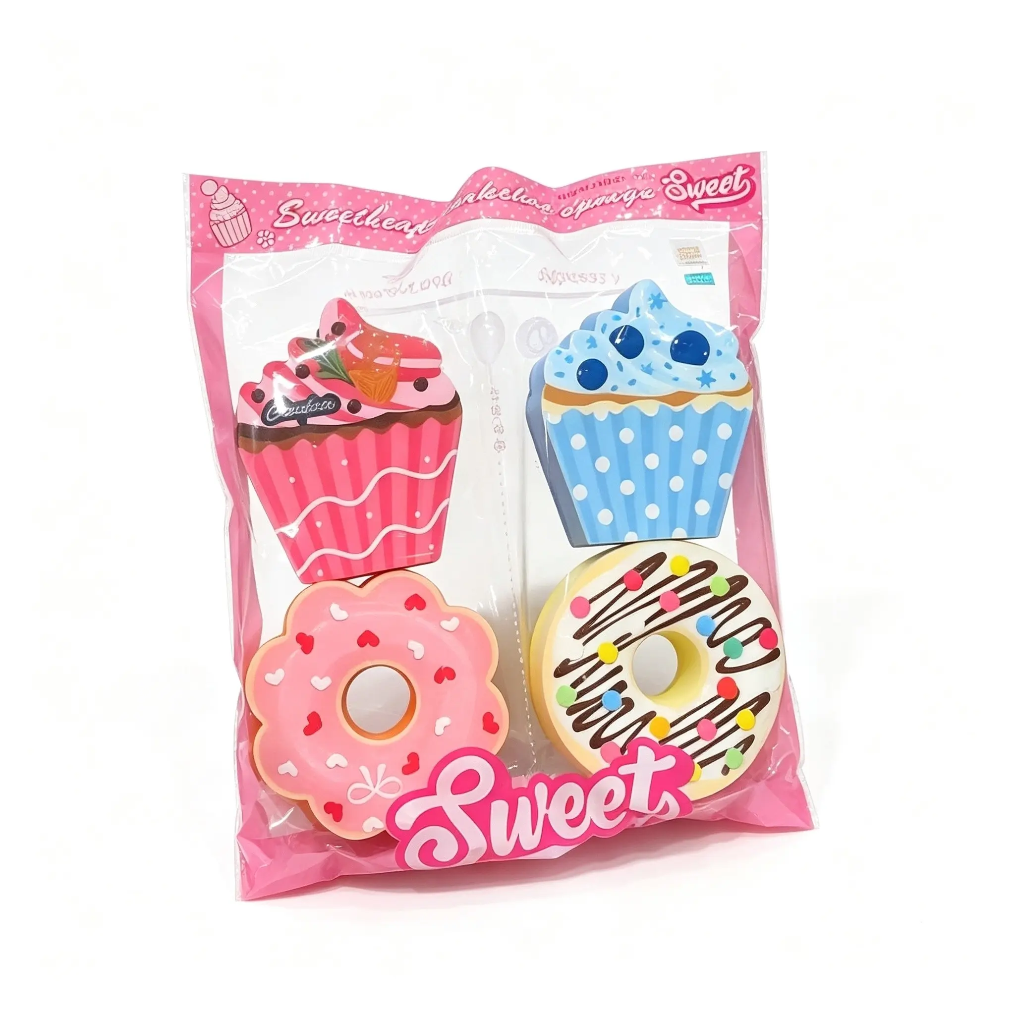 Doughnut Dish Sponge, Rich Lather, Soft and Fine, High Absorbency, Quick Drying, Easy Cleaning, Effective Stain Removal, Sponge Brush, Kitchen