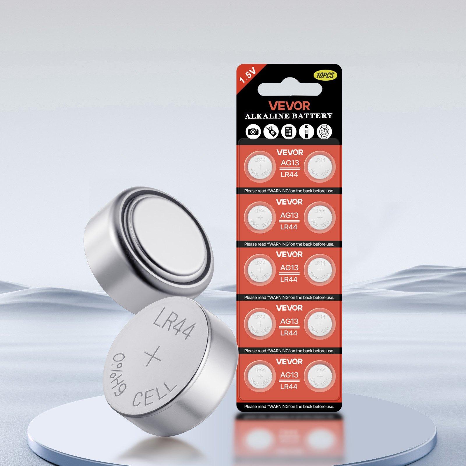【DealsForYouDays】VEVOR Button Cell Battery, 4 Pack (40 Count) LR44 Alkaline Batteries Non-Mercury, AG13 357 303 SR44 Battery 1.5V Button Coin Cell Batteries for Remote Controls, Heart Rate Monitors, and Other Devices 【DealsForYouDays】VEVOR Button Cell Battery, 4 Pack (40 Count) LR44 Alkaline Batteries Non-Mercury, AG13 357 303 SR44 Battery 1.5V Button Coin Cell Batteries for Remote Controls, Heart Rate Monitors, and Other Devices