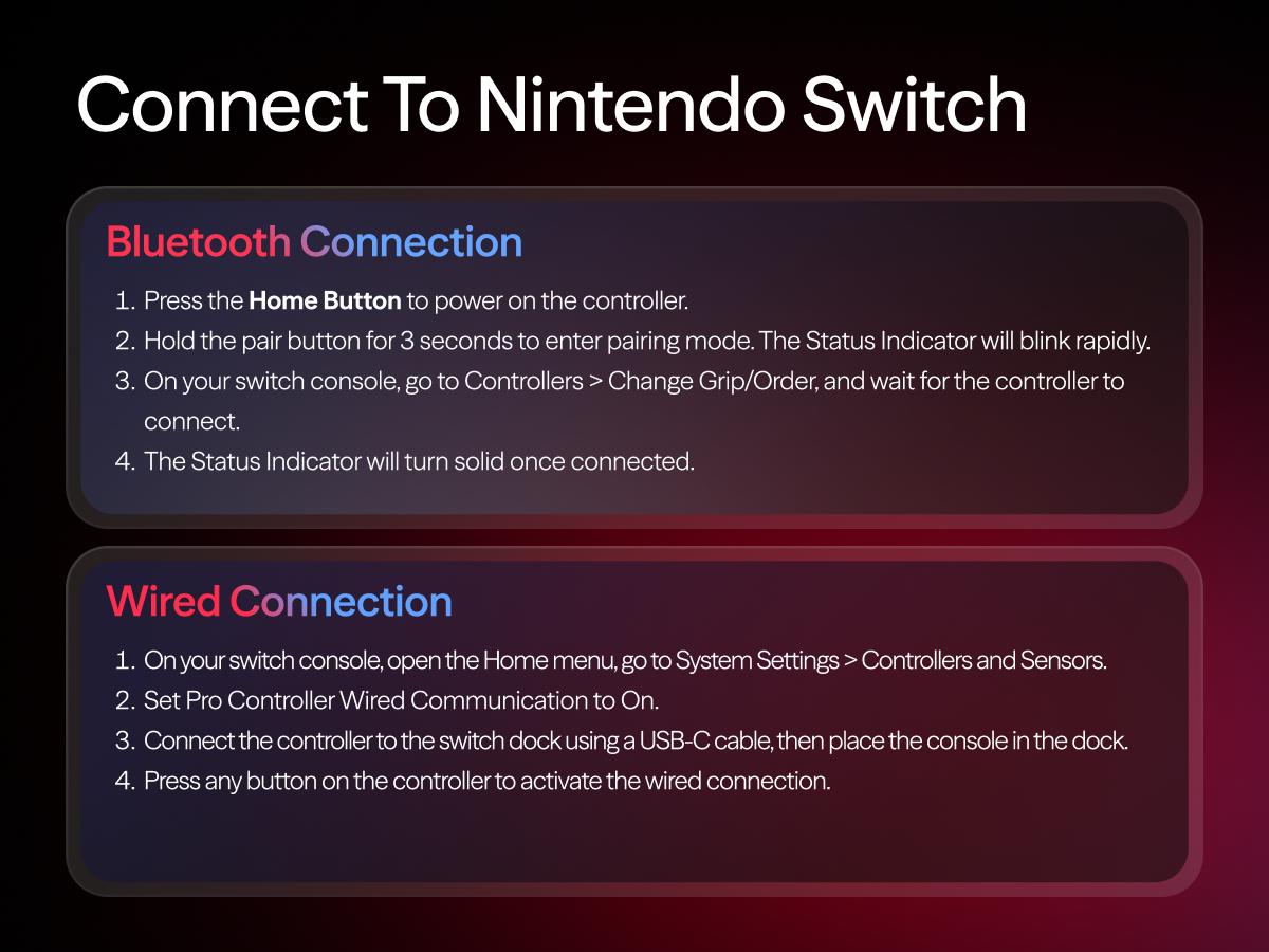 VITURE × 8BitDo Ultimate 2C Bluetooth Gaming Controller for Switch & Switch 2 | 6-Axis Motion Control | Hall Effect Joysticks | Rumble Vibration | Turbo Function | Wake on Shake | Smoky Translucent