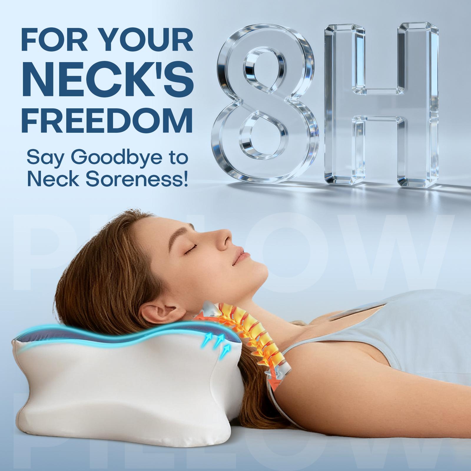 Two-way design with two different heights, ergonomic memory foam pillow for neck and shoulder relaxation, and contoured armrests for side and stomach sleepers. Great Christmas and Mother's Day gift.