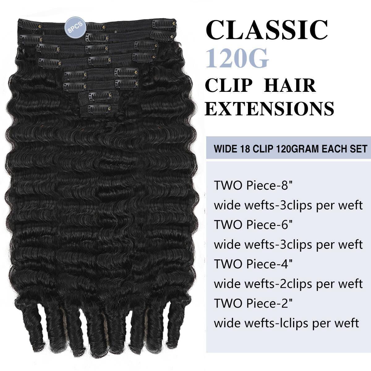 STERLY Burmese Curly 18 Clips In Hair Extensions Natural Color Brazilian 100% Real Human Hair 8 Pieces for Women PU Clip In Curly Wave Hair Extensions Human Hair Extension 8 Count with 18 Clips 120 g/Set 240 g/2 Set #Summervibes #tiktokshopmemorialday