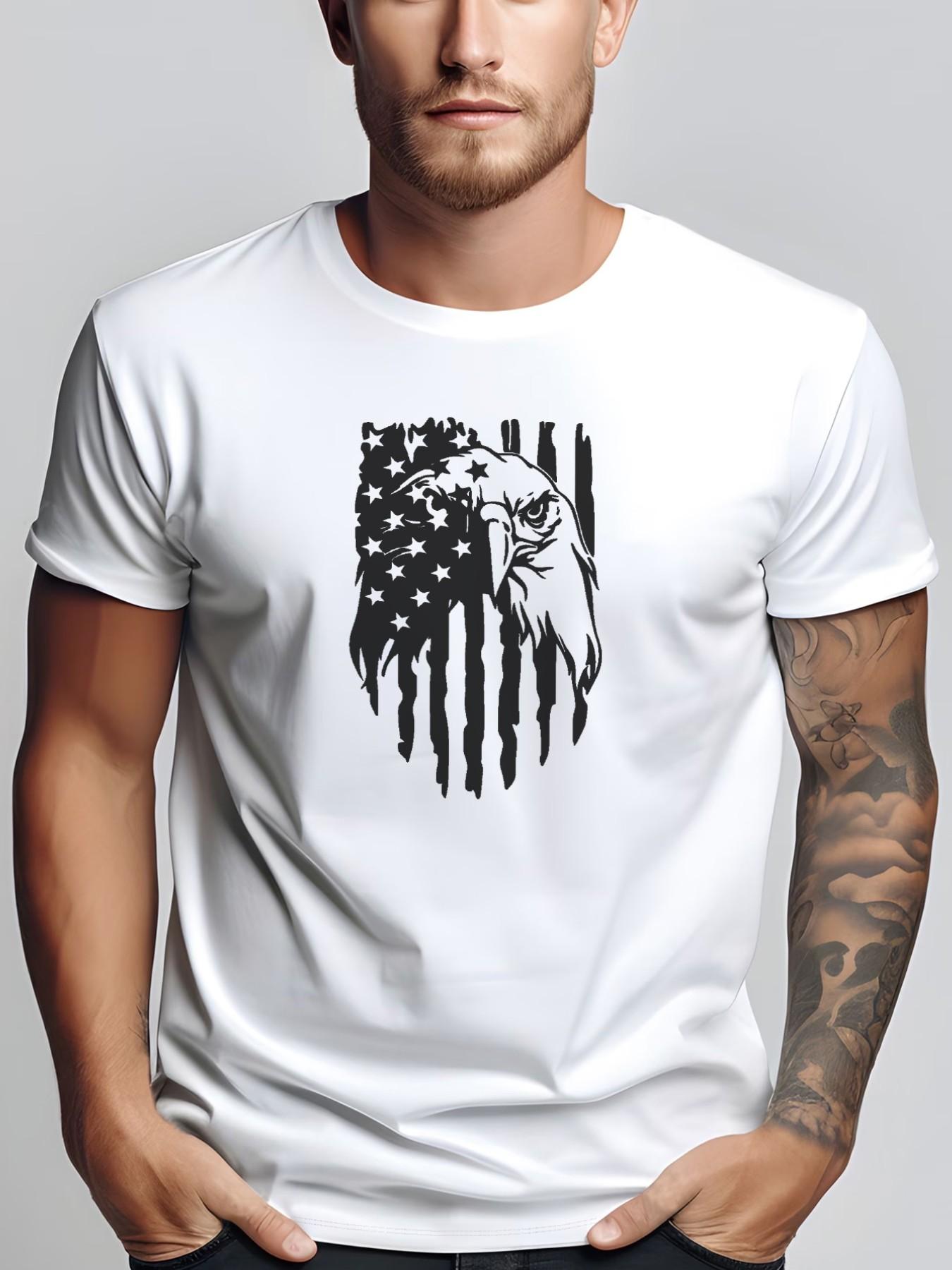 Men's Summer Micro-Stretch Comfort Round Neck Printed T-Shirt, Fashionable Trendy Wear, Best Choice for Men, Casual Stylish Tee