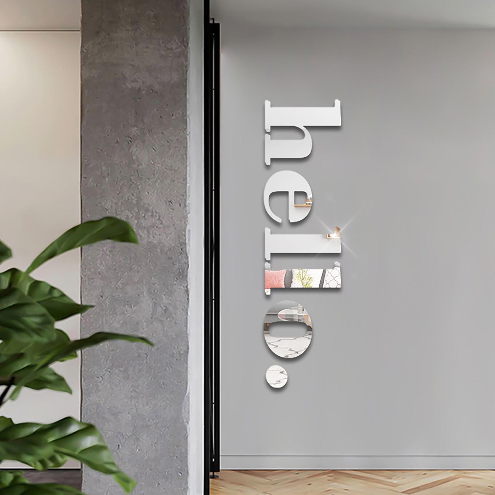 3D Creative Acrylic Wall Stickers Set, Welcome Sign Decals, Self-Adhesive for Bedroom, Entryway, Living Room, Porch, Home Decoration