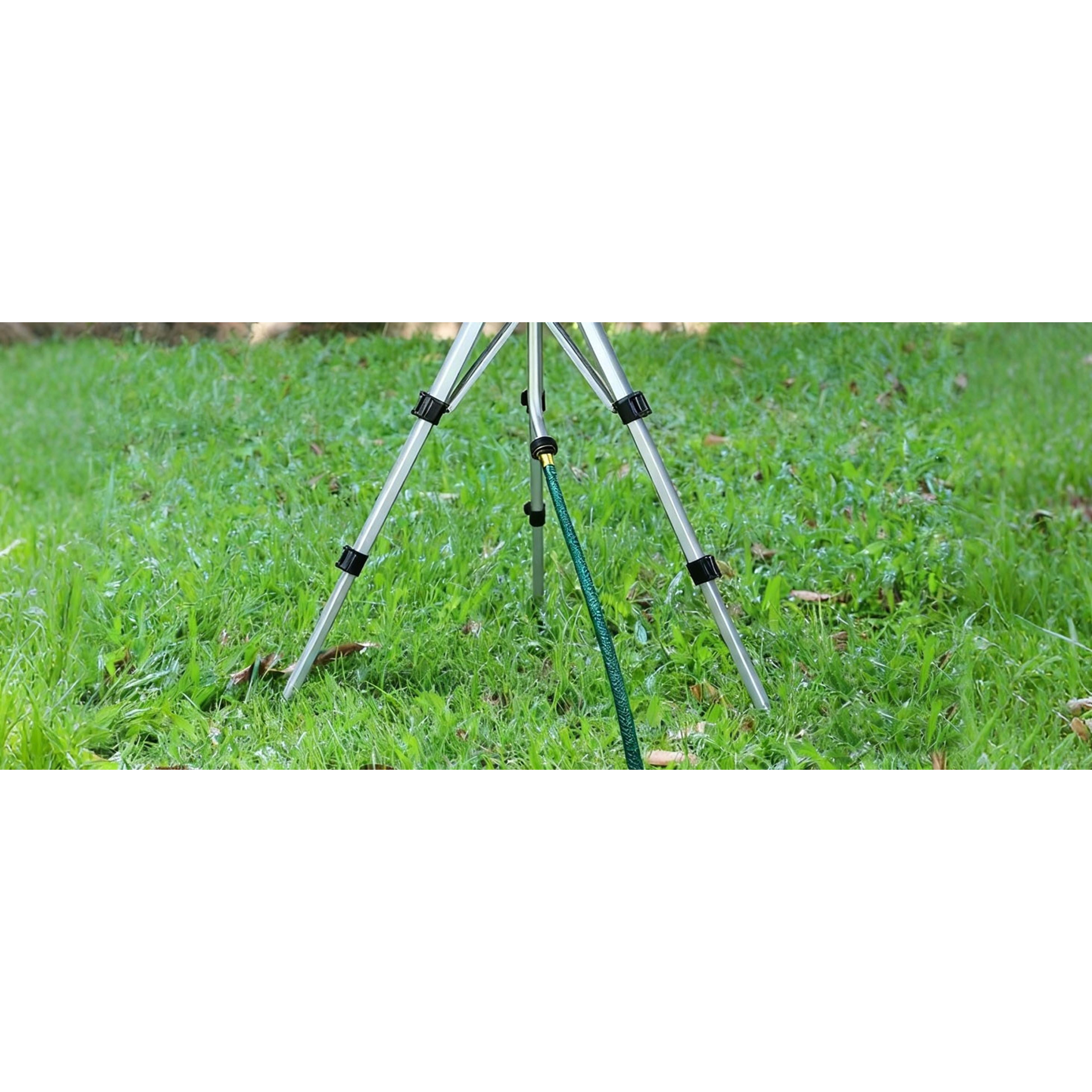 Large Impact Sprinkler Head on Tripod Base - Adjustable Zinc Alloy Lawn Sprinkler for Yard Lawn Garden, 3/4" NH Connector, 360° Coverage Irrigator with Extension Legs, 2 Pack