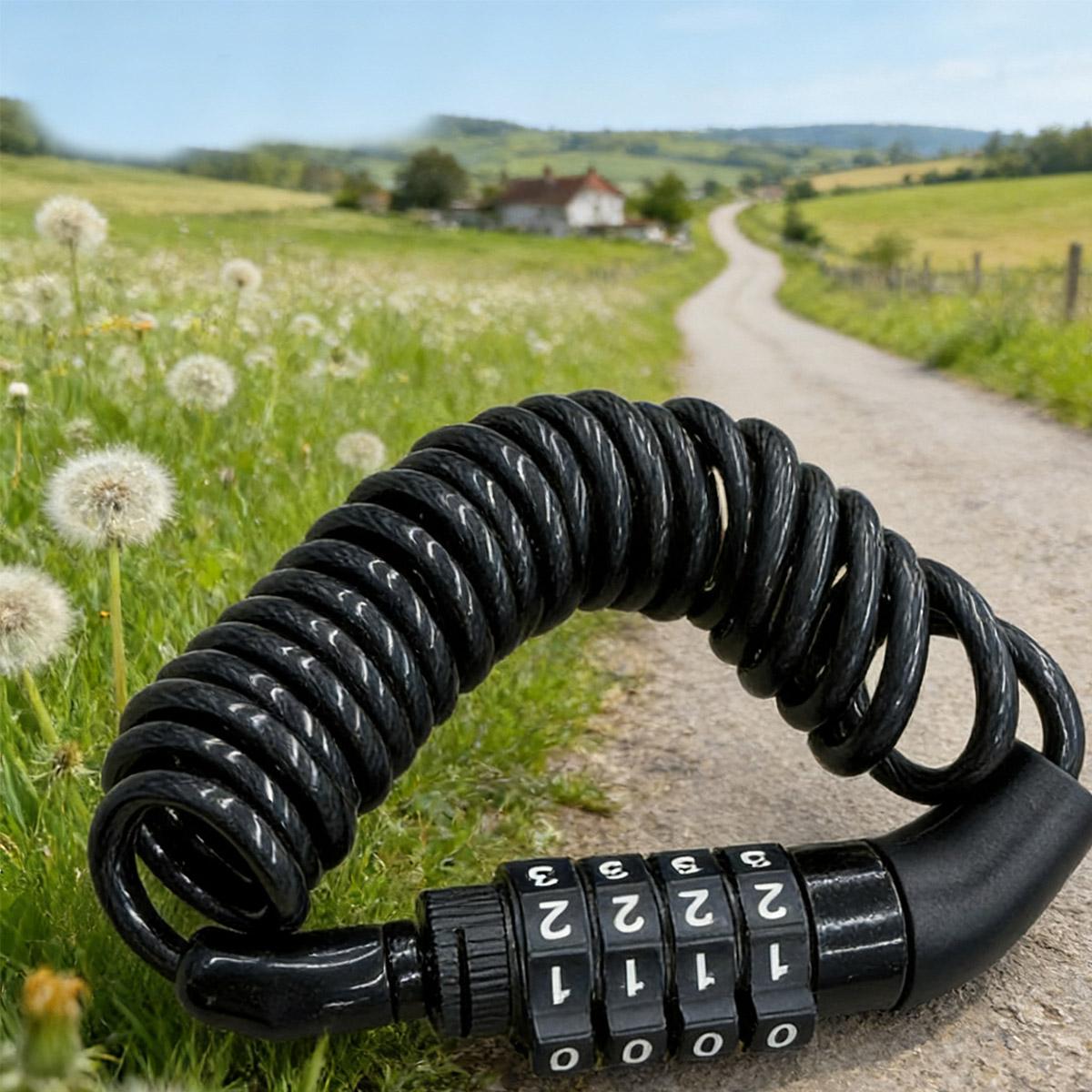 Multifunctional Password Lock for Bicycles and Motorcycles, Helmet Anti-Theft Lock, Long Password Lock, Universal Multifunctional Password Lock