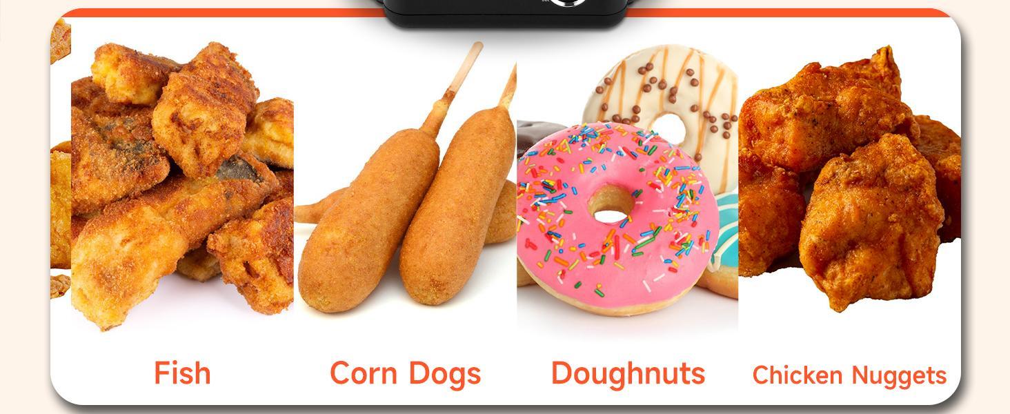 SUSTEAS 1500W electric fryer with removable lid, adjustable temp, fast heating (1.5QT/2.5QT), easy to clean. Perfect for crispy cooking! oil capacity Temperature-Controlled Deep Household Appliances Kitchen Appliances air fryers