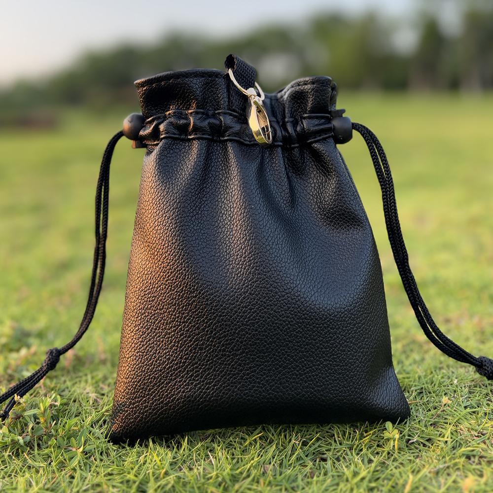 Durable Waterproof Golf Valuables Pouch, Golf Tee Pouch with Drawstring Closure, Portable Ball Pouch for Men Golfers, Unique Gift Idea, Golf Accessories