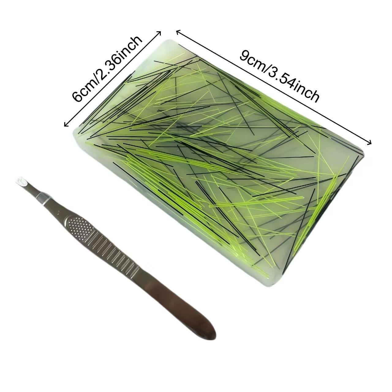 1pcs Stress Relief Sensory Toy with Tweezers, Stress Relief Gadgets, Anxiety Relief for Adults, Skin Scratching Habit, Adhd, Silicone Pickle Padtoy, Anxiety Relief Products