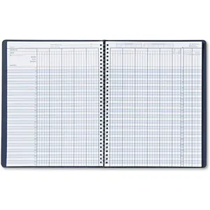 51407 Class Book With Embossed Leather-Like Cover, 11 x 8-1/2, Blue