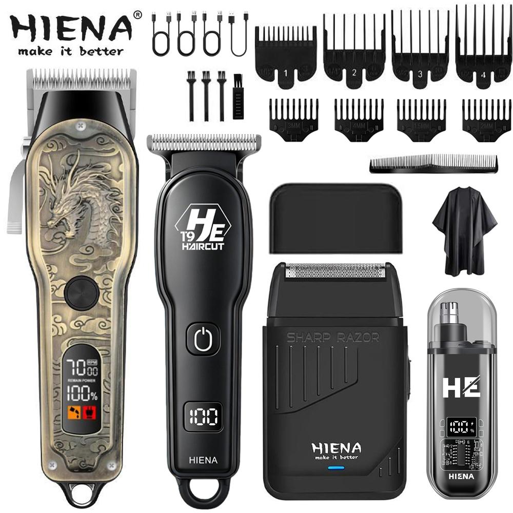 Metal Dragon Collector‘s Gift Set｜Rechargeable Professional Cordless Hair Clipper Kit with Vintage Full-Body Metal Dragon Engraving, Full Kit for Home & Salon Use. A Tasteful Gift for Men