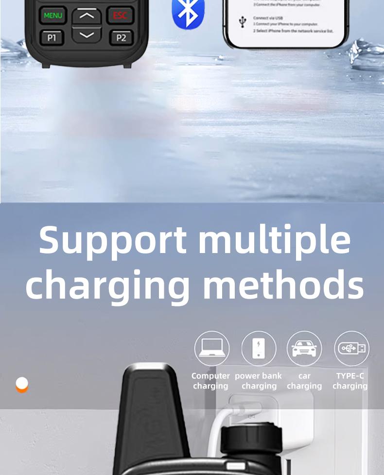 Lifetime free SIM card service supports WiFi, Bluetooth, 2G4G for unlimited distance communication, PoC wireless intercom for high-definition communication, ultra long standby, commercial fleet, outdoor self driving, professional intercom equipment