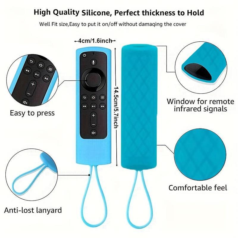 Glow in The Dark Remote Control Case with Lanyard, 1 Count Dustproof Remote Control Cover, Remote Control Protector for Fire TV Stick 4K Lite Cube