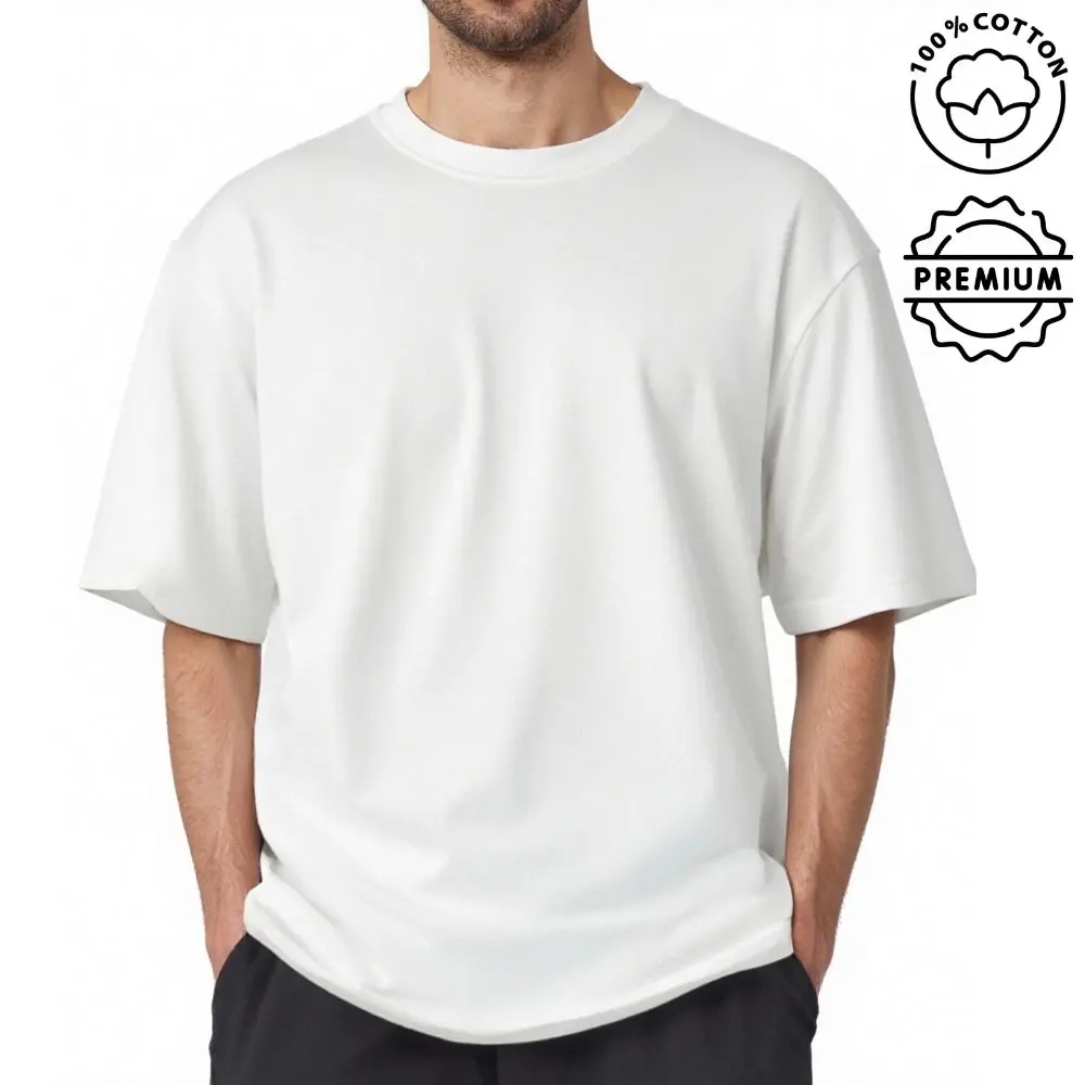 ROUWELL Men's Heavyweight T-Shirt, Plain 100% Cotton Oversized Streetwear Shirt with Reinforced Round Neck - Shape-Retaining Casual Summer Top, Commute-Ready Tee With Relaxed Style, Shortsleeve T Shirts Mensfashion #BacktoSchool