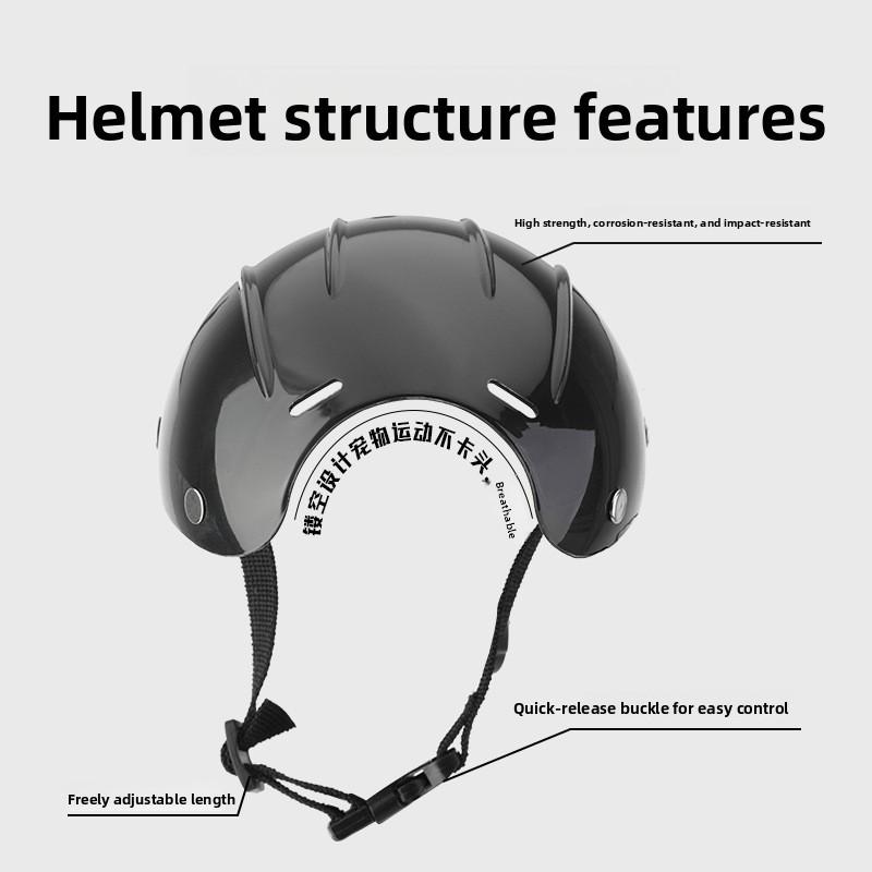 Pet Safety Helmet for Cats and Dogs, Pet Motorcycle Hat Accessory, Fun Pet Toy, Essential Pet Supplies, Secure and Comfortable Design
