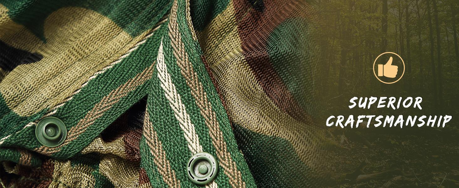 SLSY 5 in 1 Ghillie Suit, 3D Camouflage Hunting Apparel Including Jacket, Pants, Hood, Carry Bag Suitable for Unisex Adults/Youth (M/L/XL/XXL) SLSY 5 in 1 Ghillie Suit, 3D Camouflage Hunting Apparel Including Jacket, Pants, Hood, Carry Bag Suitable for Unisex Adults/Youth (M/L/XL/XXL)