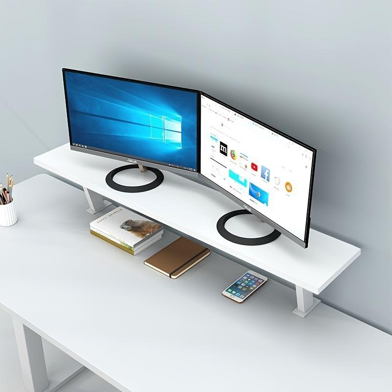 1 Piece Floating Desktop Shelf Rectangular Wall Mounted Multi Layer Storage Rack for Home Office Book Pen Organizer Thanksgiving Christmas Gift