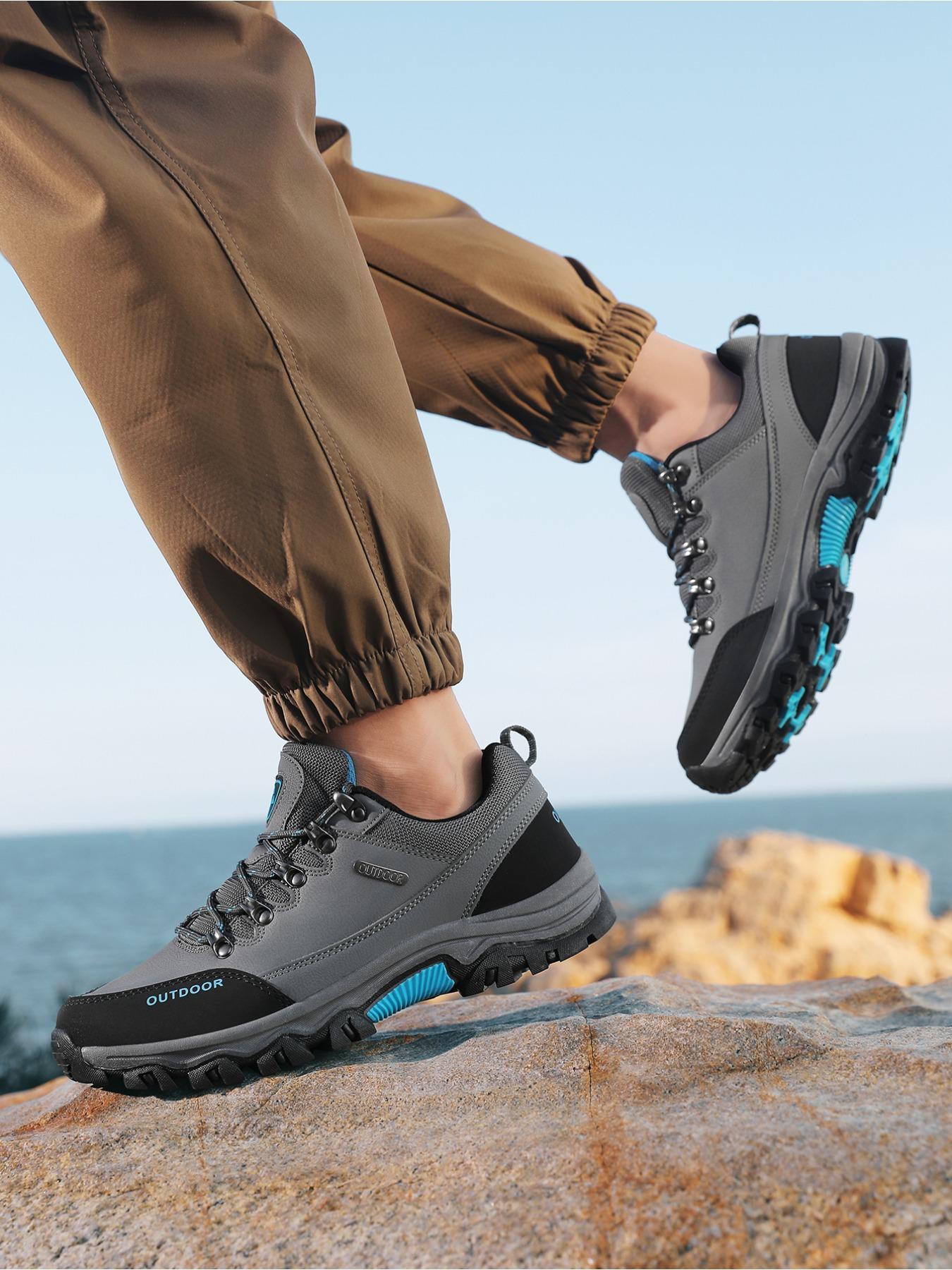 Men's Outdoor Hiking Shoes, Autumn/Winter Sneakers for Men and Teens, High Quality Wear-Resistant Casual Outdoor Shoes, Thick-Soled Couple's All-Season Fashion Hiking Shoes