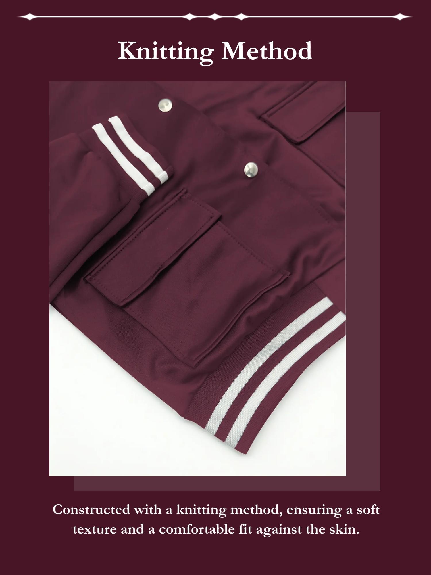2026 Spring Casual 2 Piece Tracksuit for Women, Button Front Striped Trim Baseball Jacket and Wide Leg Pants Lounge Set Women's 2 Piece Outfit Varsity Tracksuit - Casual Button Down Baseball Bomber Jacket and High Waist Wide Leg Pants Set with Striped Tri